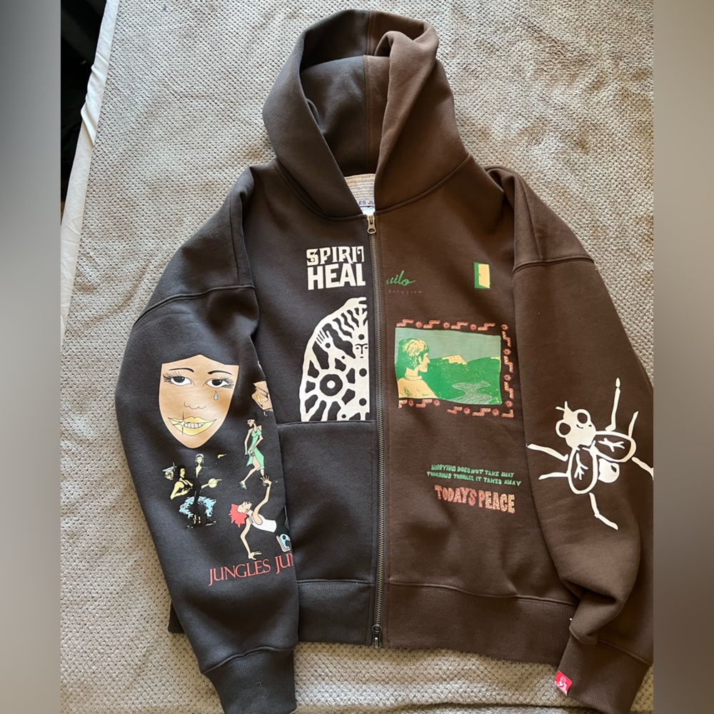 Jungles earth healing zip up hoodie
